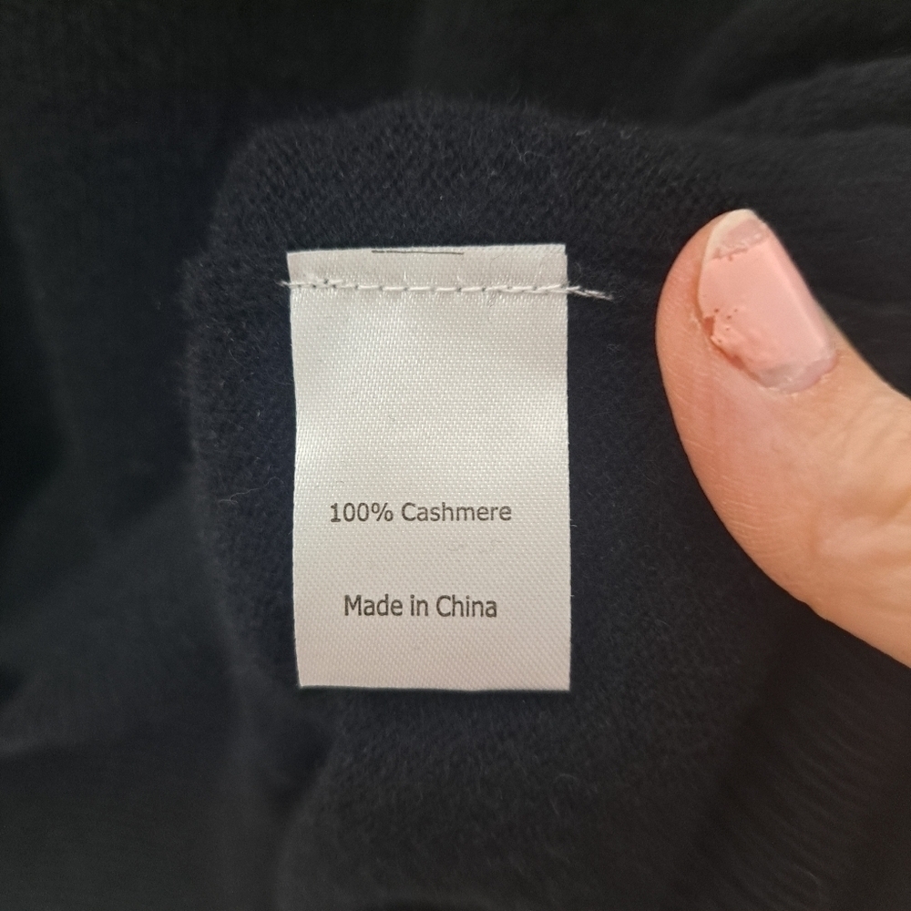 La Lignes lean lines 100% cashmere sweater black XS - Picture 5 of 5